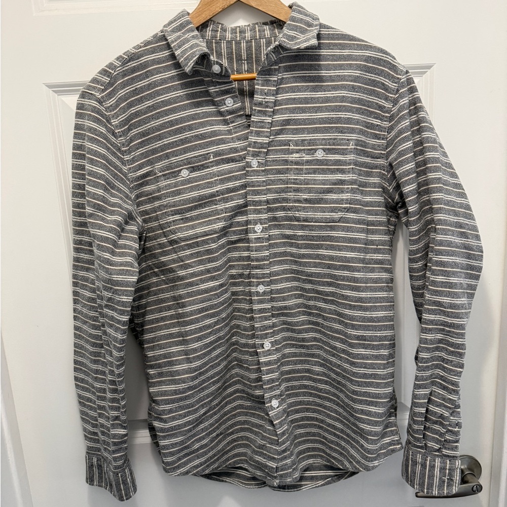 Jack Threads Gray Striped Men's Shirt